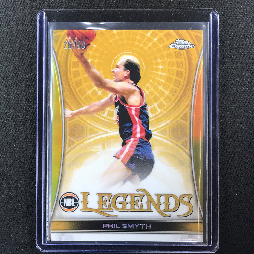2022-23 Topps Chrome Nbl Phil Smyth Nbl Legends Gold 26/50