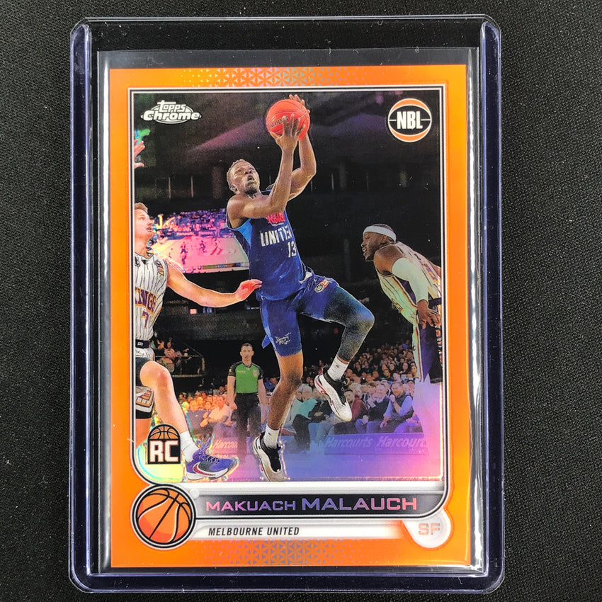 2022-23 Topps Chrome Nbl Makuach Malauch Rookie Orange 11/25 No 46