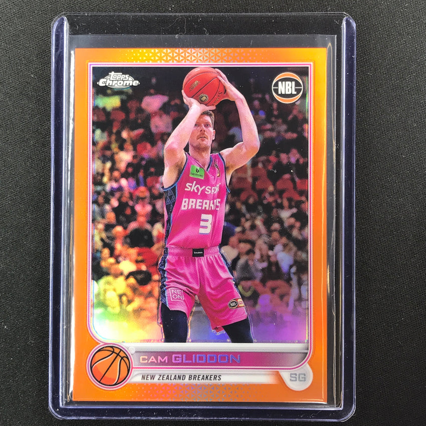 2022-23 Topps Chrome Nbl Cam Gliddon Orange 23/25 No 57