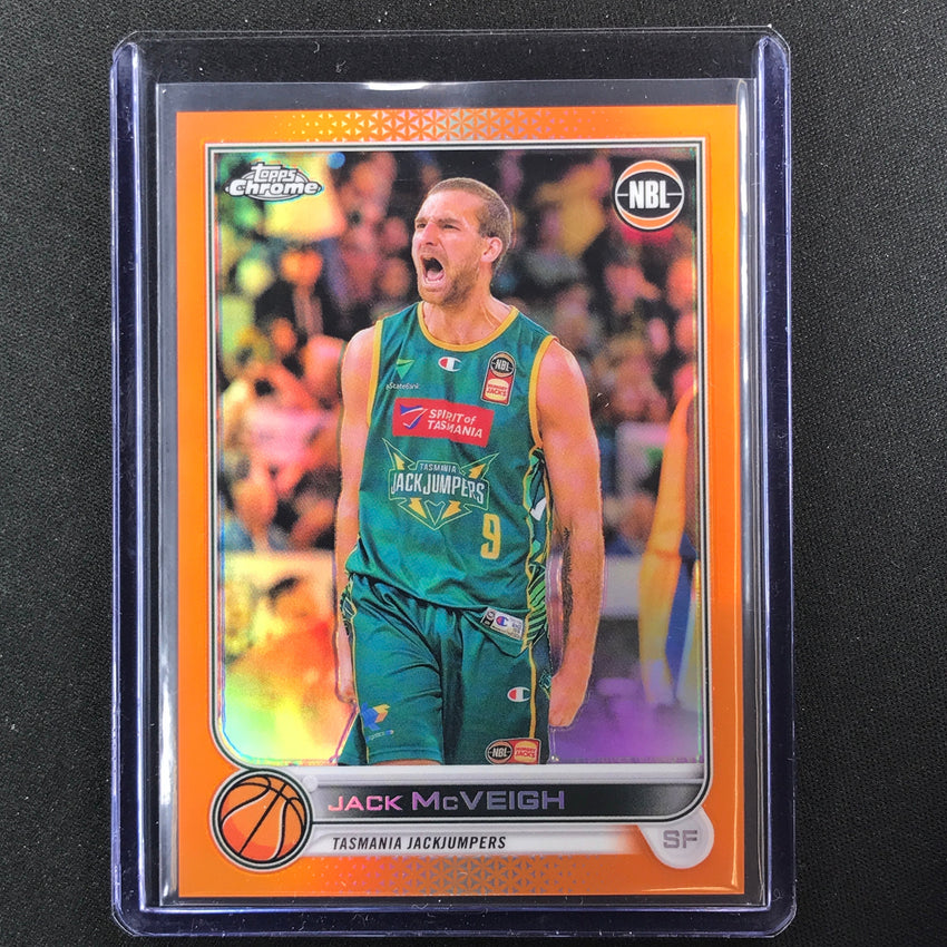 2022-23 Topps Chrome Nbl Jack Mcveigh Orange 19/25 No 97