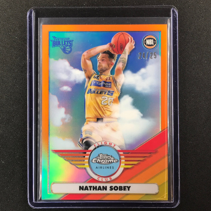 2022-23 Topps Chrome Nbl Nathan Sobey Flight Club Orange 24/25