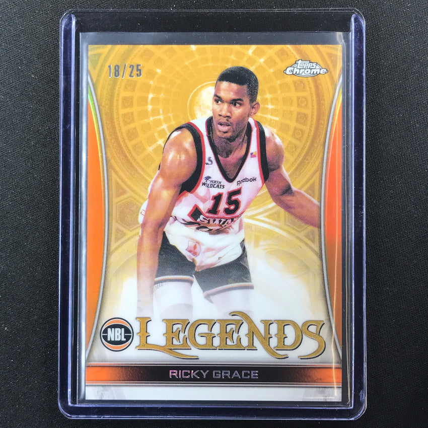 2022-23 Topps Chrome Nbl Ricky Grace Nbl Legends Orange 18/25