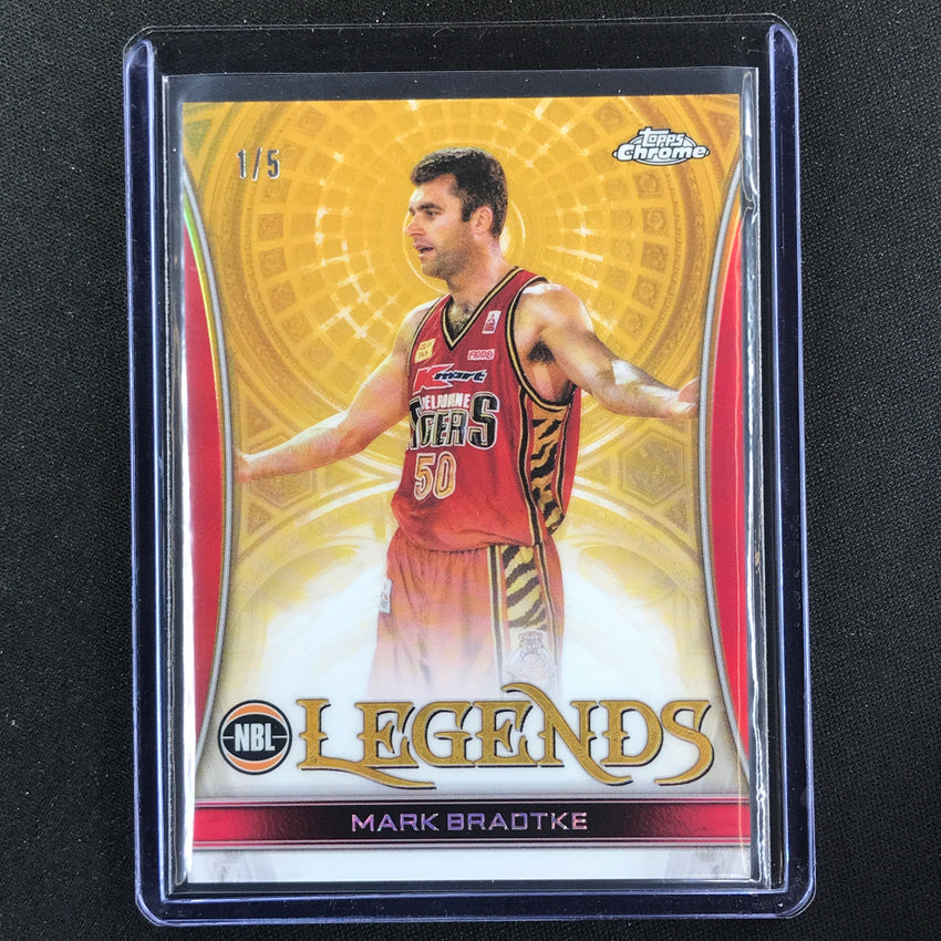 2022-23 Topps Chrome Nbl Mark Bradtke Nbl Legends Red 1/5