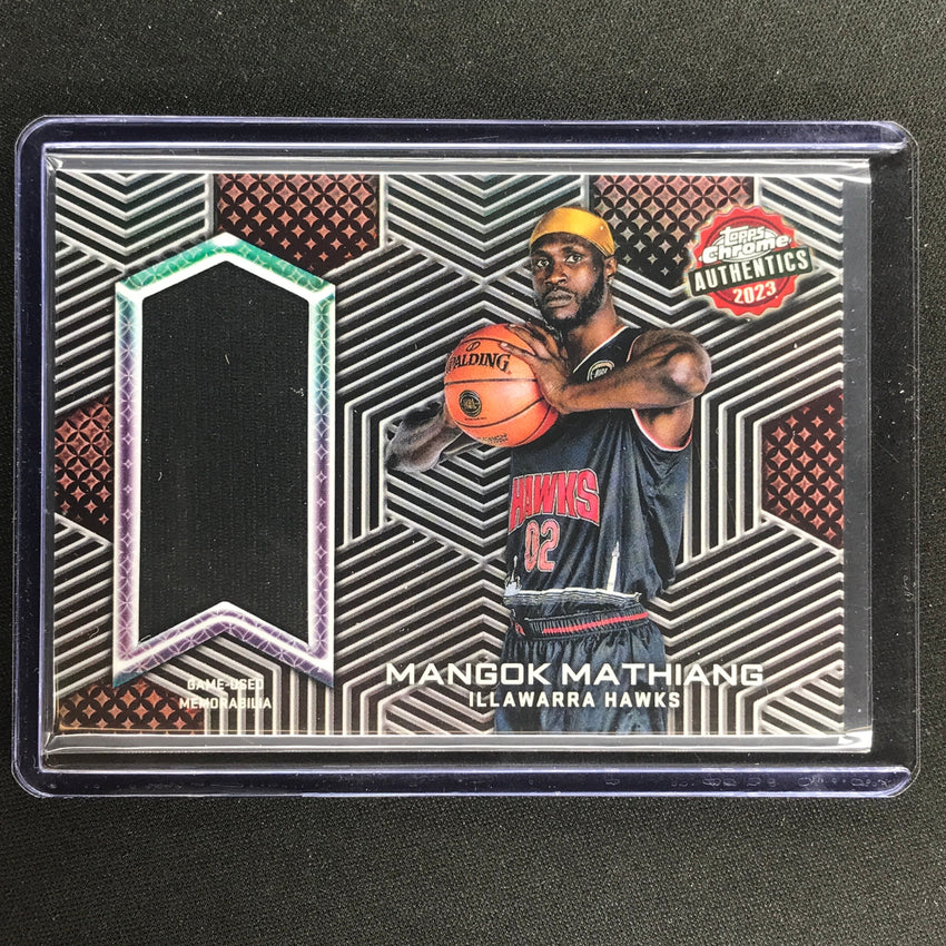 2022-23 Topps Chrome Nbl Mangkok Mathiang Authentics Relics Jersey No Mm (A)
