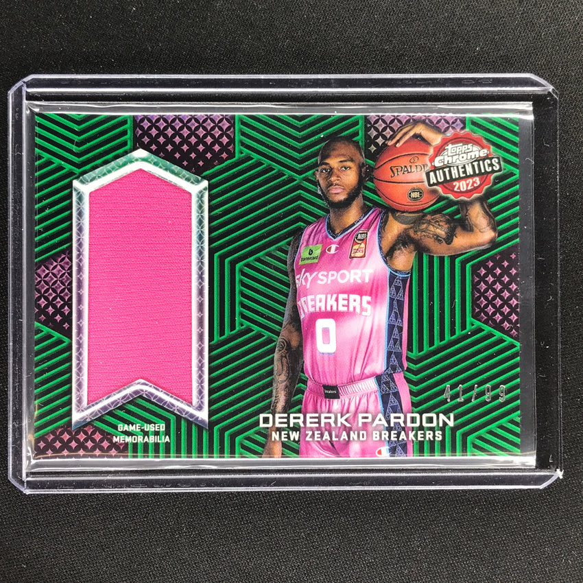 2022-23 Topps Chrome Nbl Derek Pardon Authentics Relics Jersey Green 41/99
