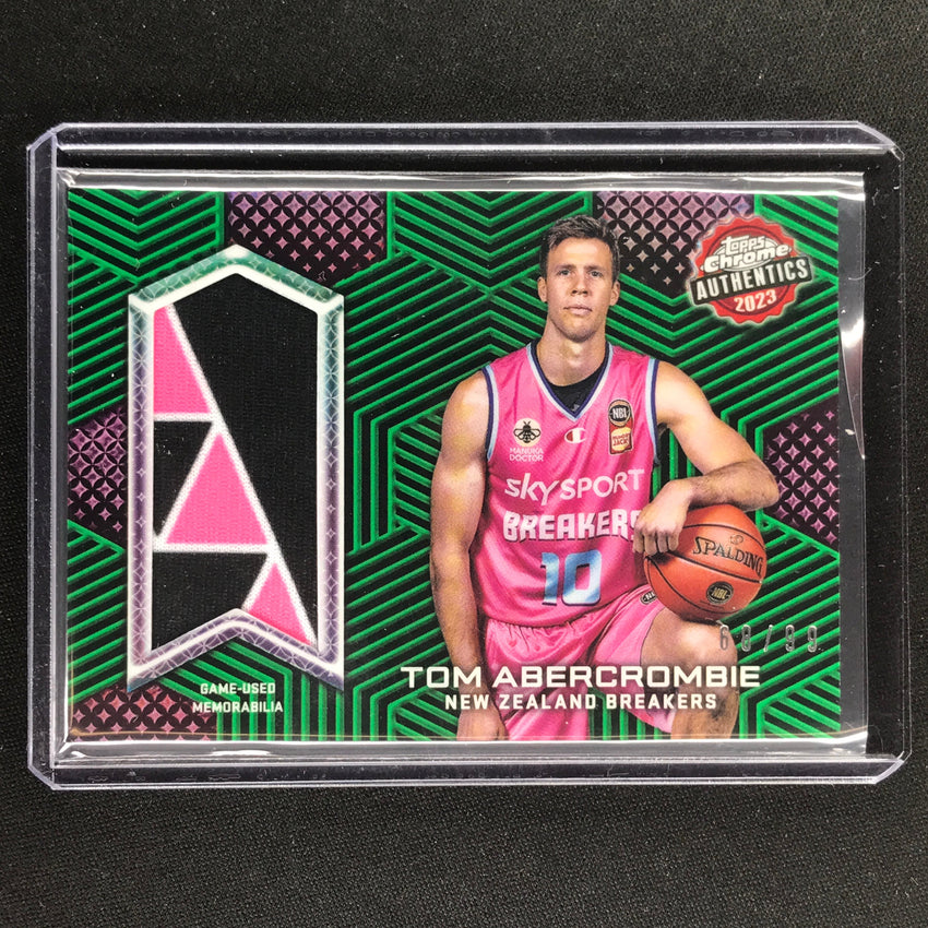 2022-23 Topps Chrome Nbl Tom Abercrombie Authentics Relics Jersey Green 68/99