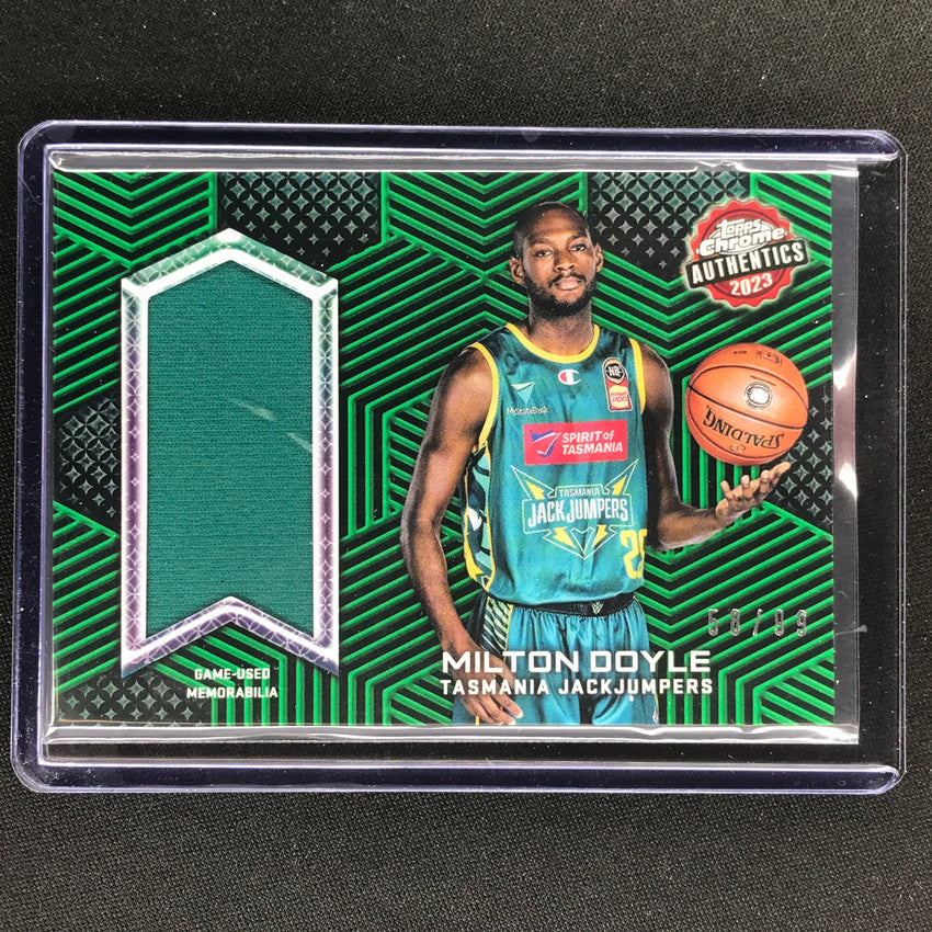 2022-23 Topps Chrome Nbl Milton Doyle Authentics Relics Jersey Green 58/99