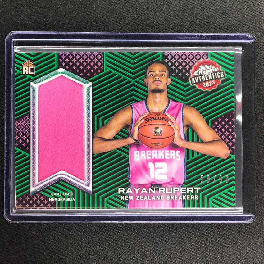 2022-23 Topps Chrome Nbl Rayan Rupert Authentic Relics Rookie Jersey Green 58/99