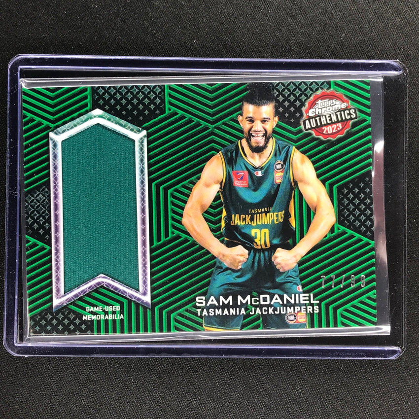2022-23 Topps Chrome Nbl Sam Mcdaniel Authentic Relics Jersey Green 77/99
