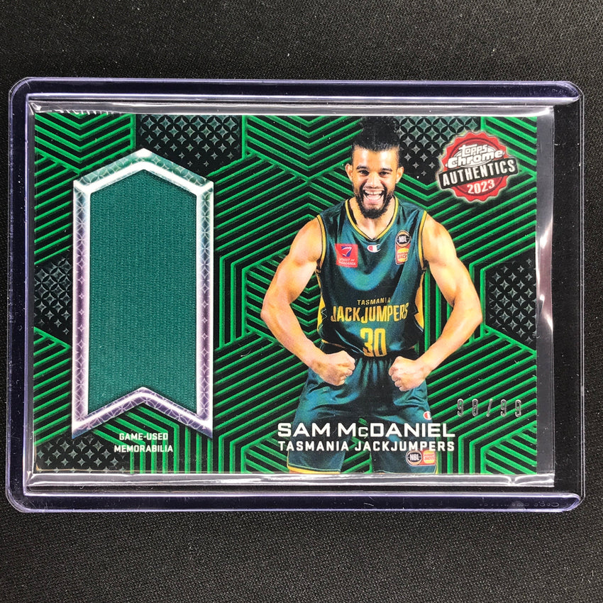 2022-23 Topps Chrome Nbl Sam Mcdaniel Authentic Relics Jersey Green 98/99