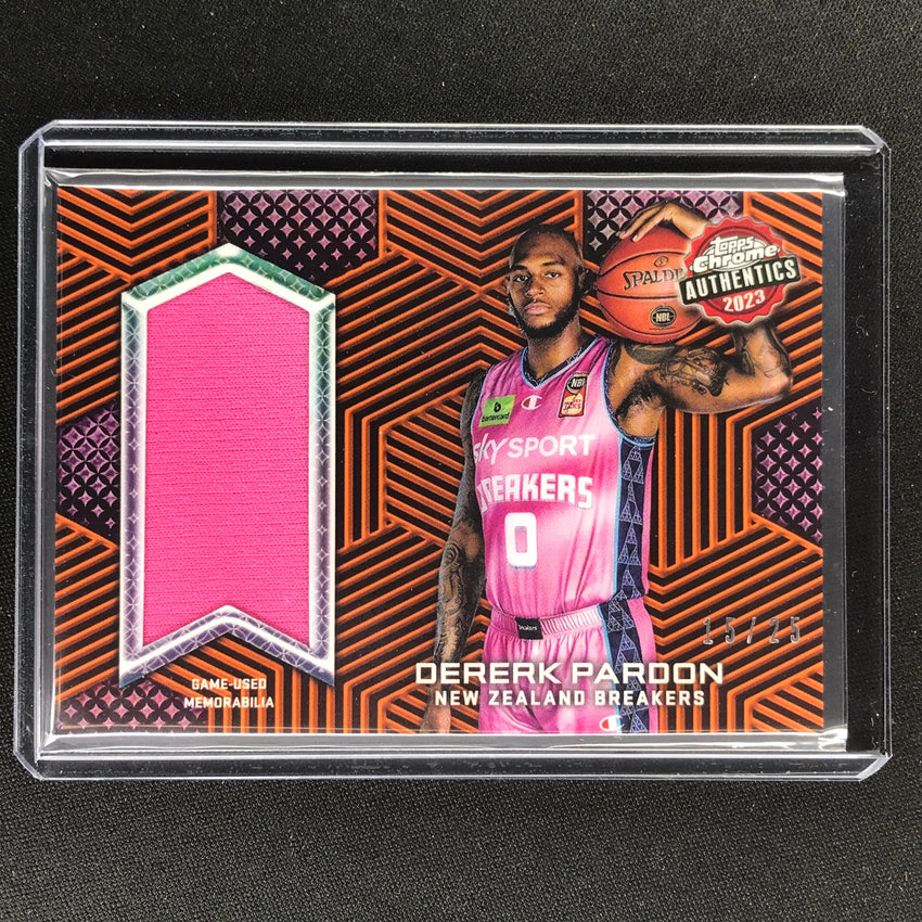 2022-23 Topps Chrome Nbl Derek Pardon Authentic Relics Jersey Orange 15/25