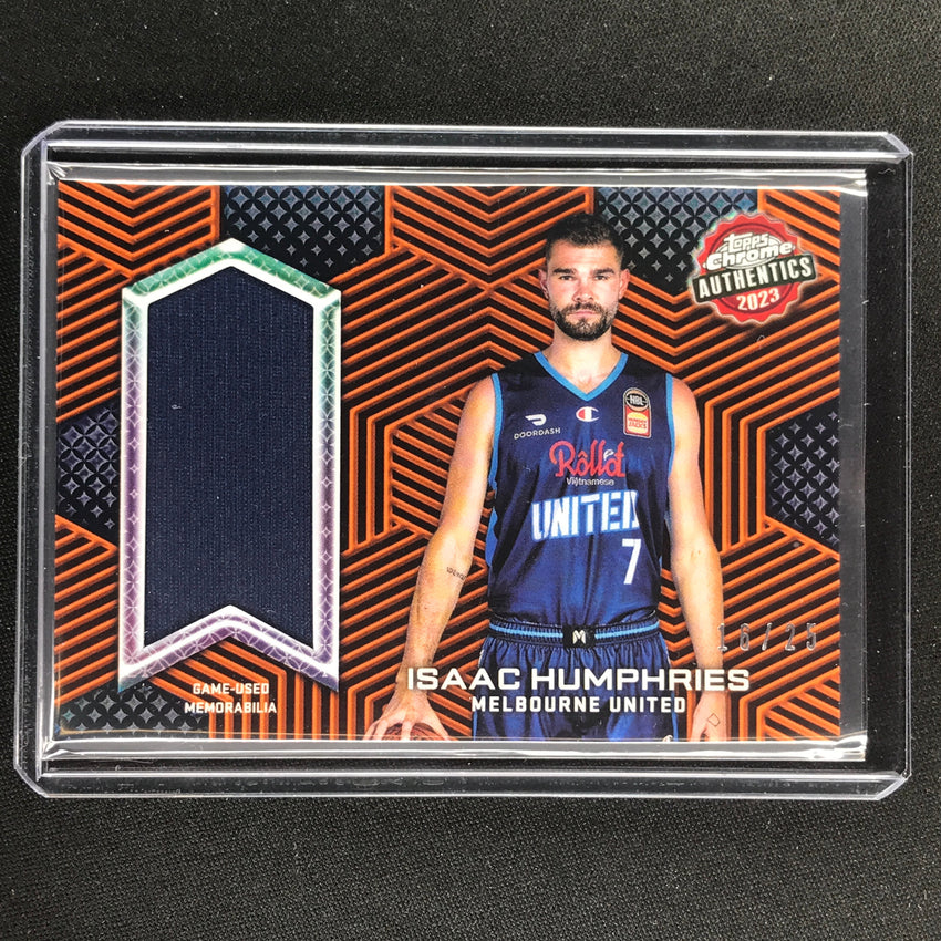 2022-23 Topps Chrome Nbl Isaac Humphries Authentic Relics Jersey Orange 16/25