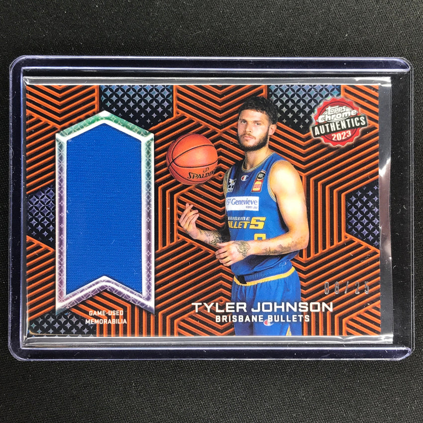 2022-23 Topps Chrome Nbl Tyler Johnson Authentic Relics Jersey Orange 8/25