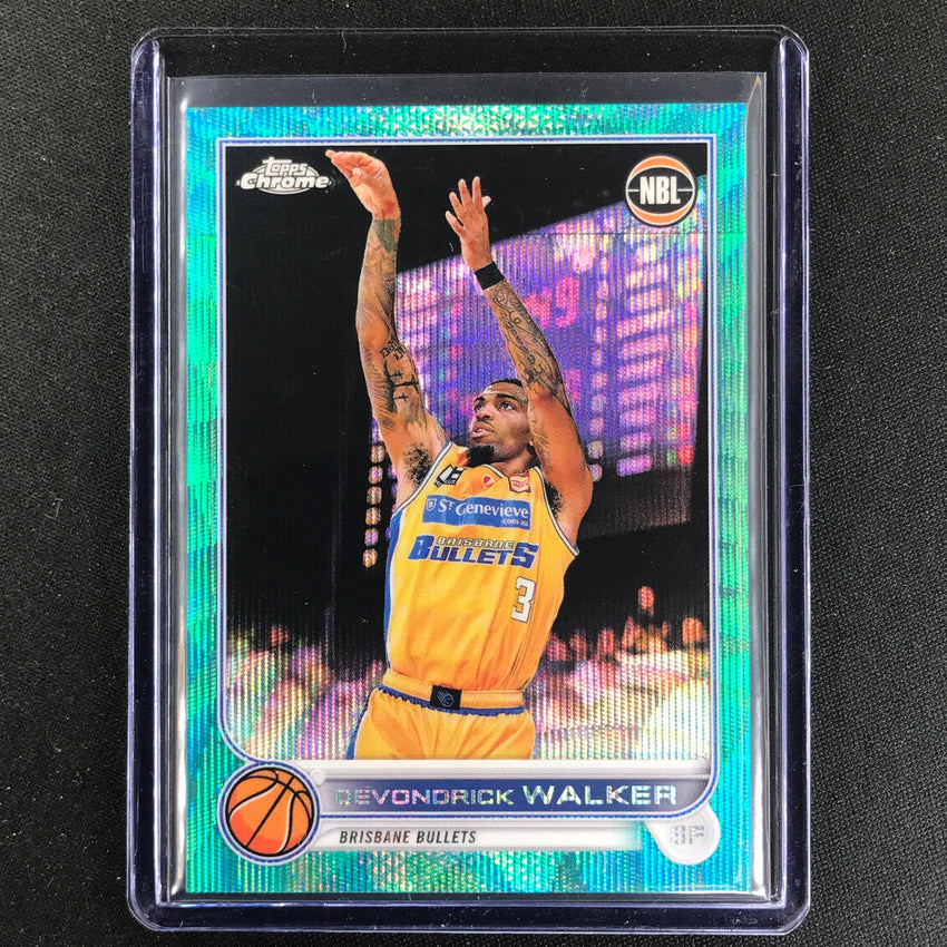 2022-23 Topps Chrome Nbl Devondrick Walker Aqua Wave /199 No 14