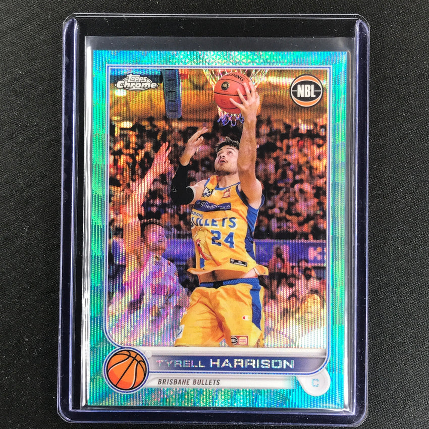 2022-23 Topps Chrome Nbl Tyrell Harrison Aqua Wave /199 No 15