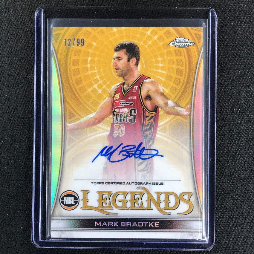 2022-23 Topps Chrome Nbl Mark Bradtke Nbl Legends Auto Refractor 12/99