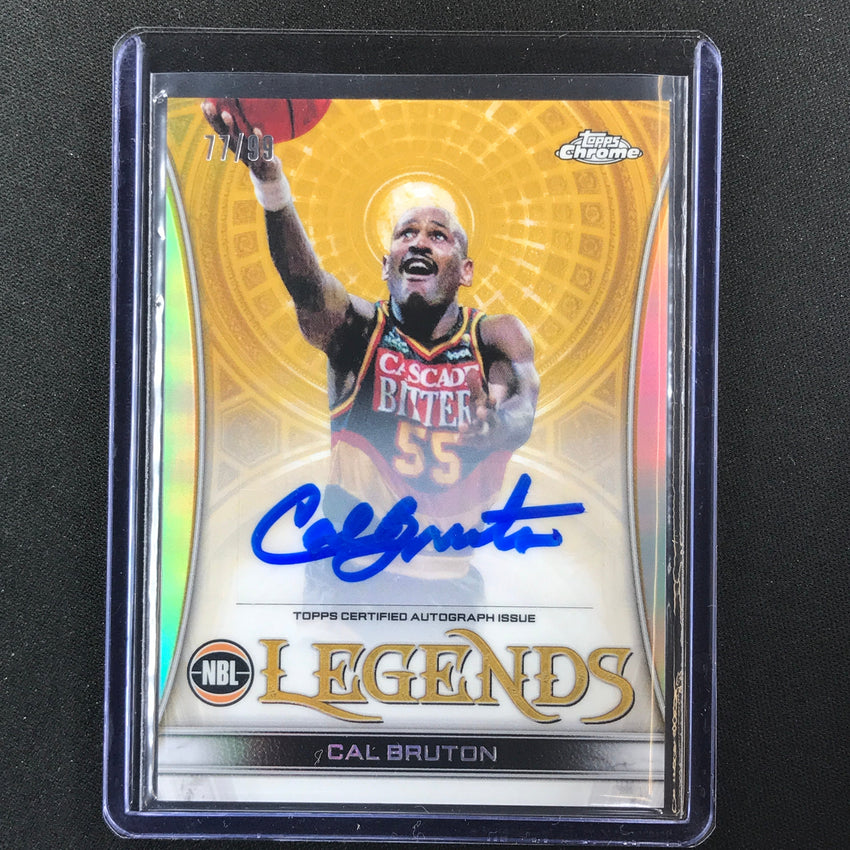 2022-23 Topps Chrome Nbl Cal Bruton Nbl Legends Auto Refractor 77/99
