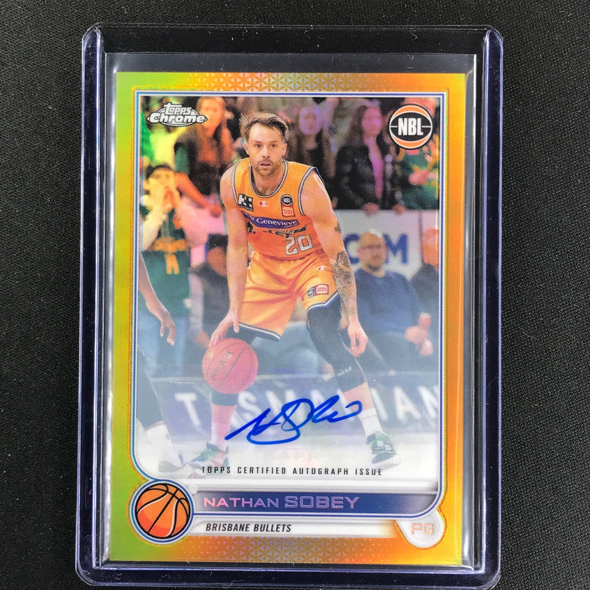 2022-23 Topps Chrome Nbl Nathan Sobey Autographs Auto Gold 4/50