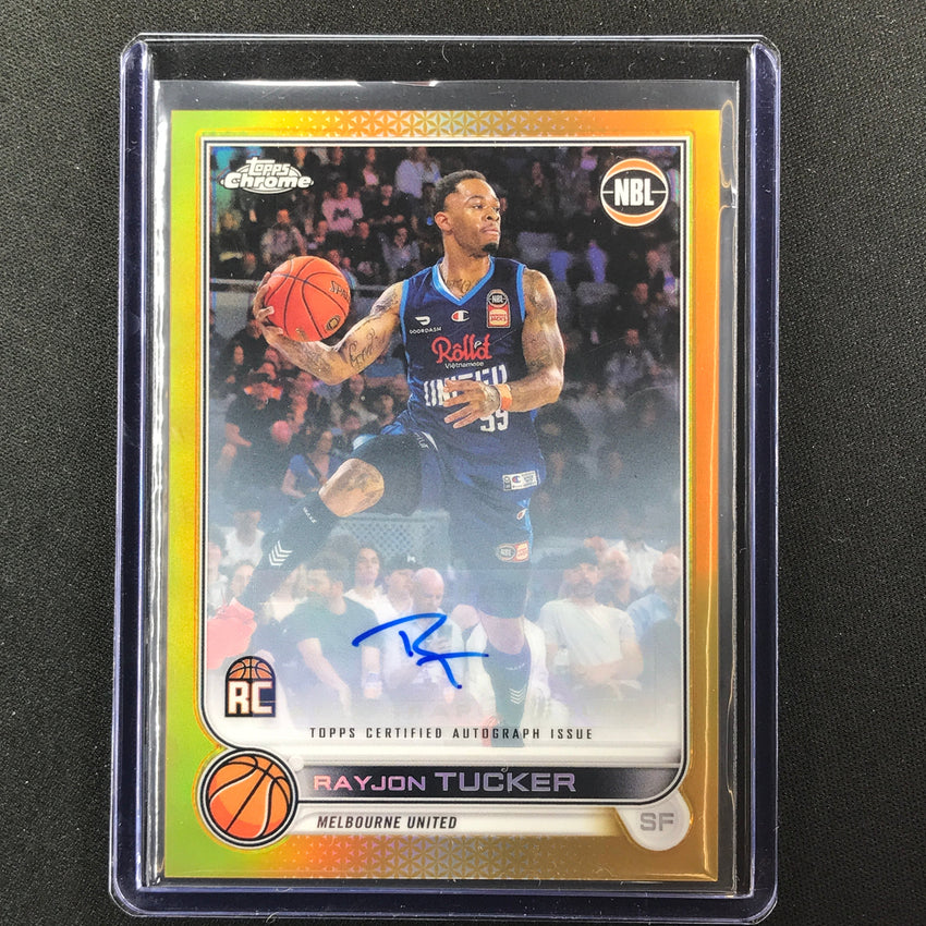2022-23 Topps Chrome Nbl Rayjon Tucker Autographs Rookie Auto Gold 33/50