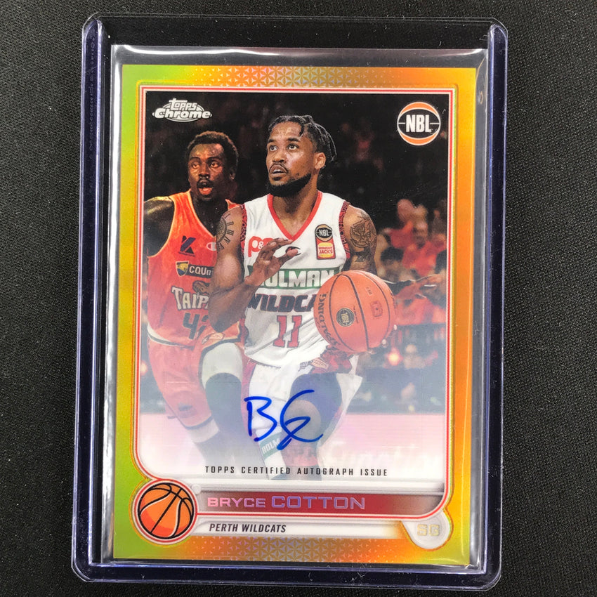 2022-23 Topps Chrome Nbl Bryce Cotton Autographs Auto Gold 44/50