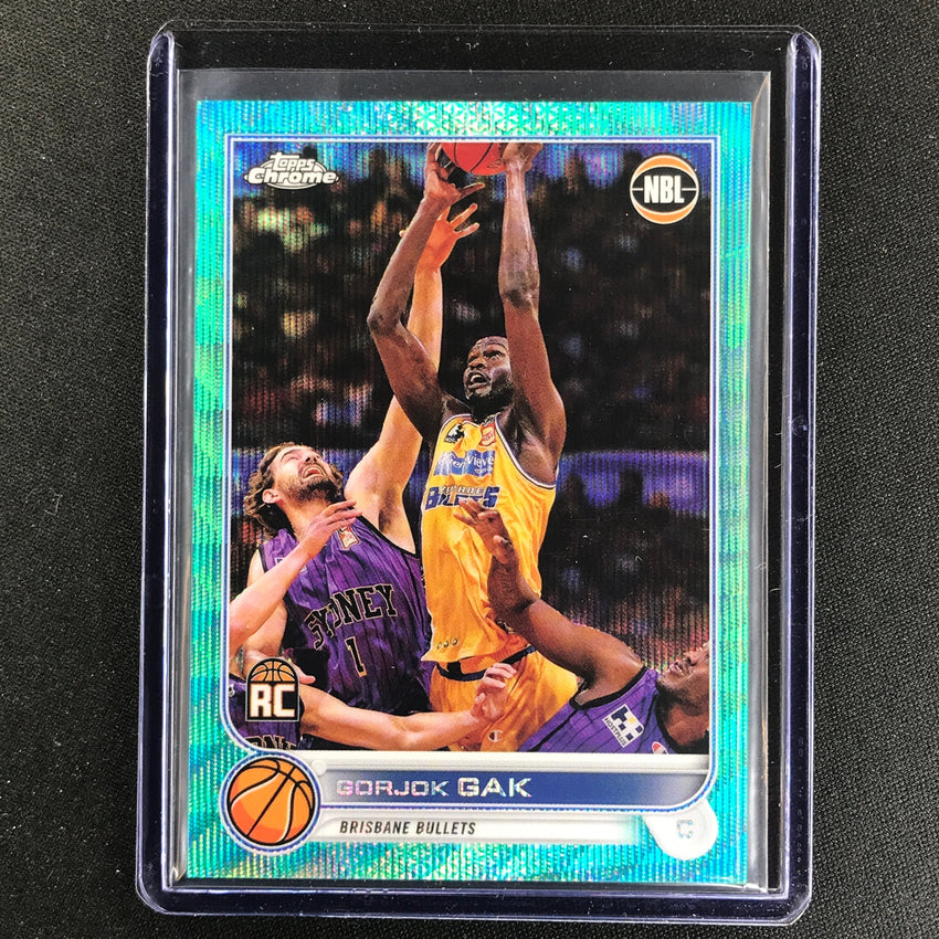 2022-23 Topps Chrome Nbl Gorjok Gak Rookie Aqua Wave /199 No 17