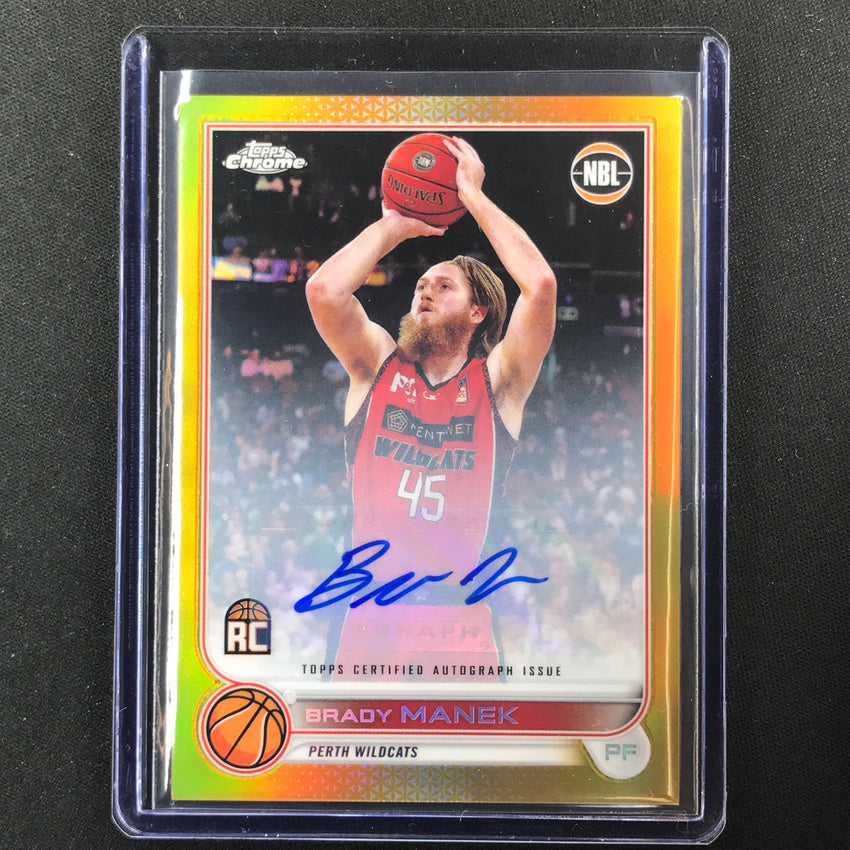 2022-23 Topps Chrome Nbl Brady Manek Autographs Rookie Auto Gold 18/50