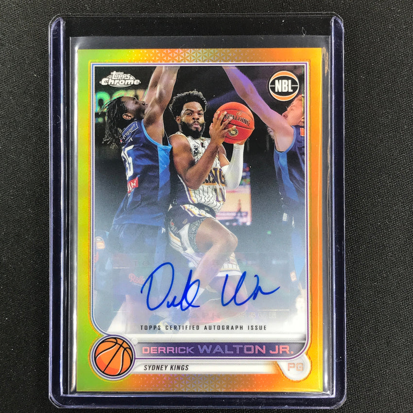2022-23 Topps Chrome Nbl Derrick Walton Jr. Autographs Auto Gold 17/50