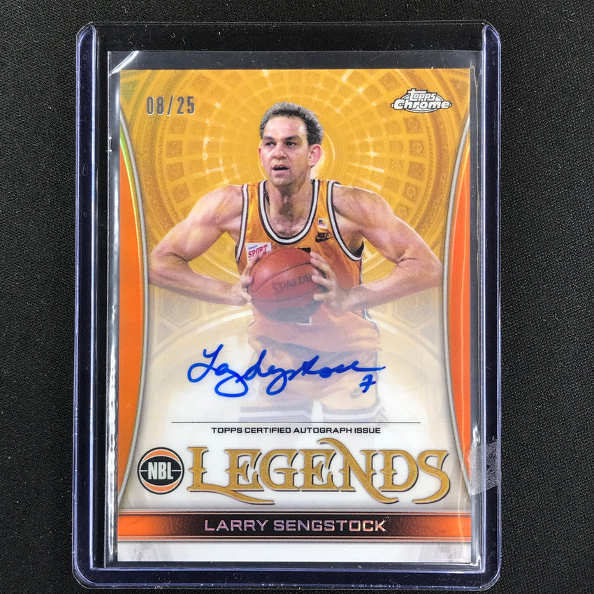 2022-23 Topps Chrome Nbl Larry Sengstock Nbl Legends Auto Orange 8/25