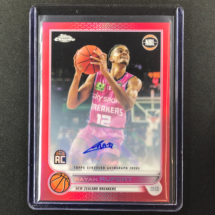 2022-23 Topps Chrome Nbl Rayan Rupert Autographs Rookie Auto Red 5/5
