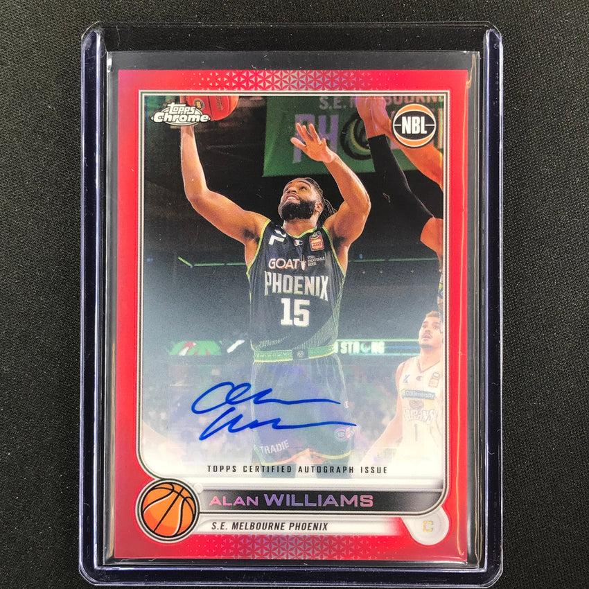 2022-23 Topps Chrome Nbl Alan Williams Autographs Auto Red 3/5