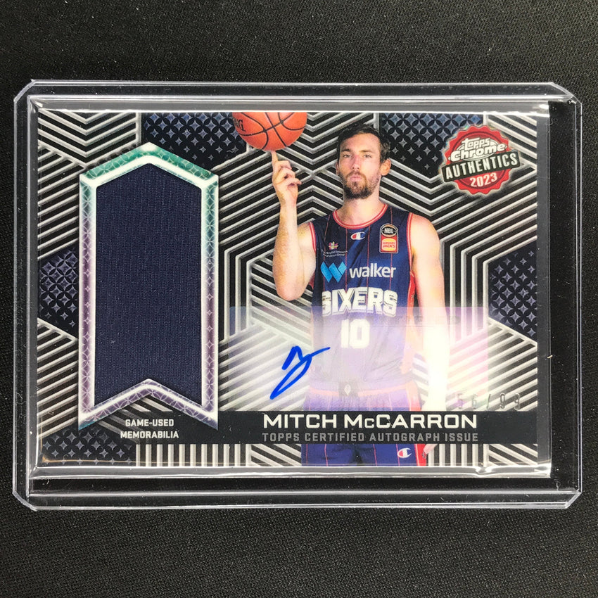 2022-23 Topps Chrome Nbl Mitch Mccarron Authentics Relics Jersey Auto 56/99