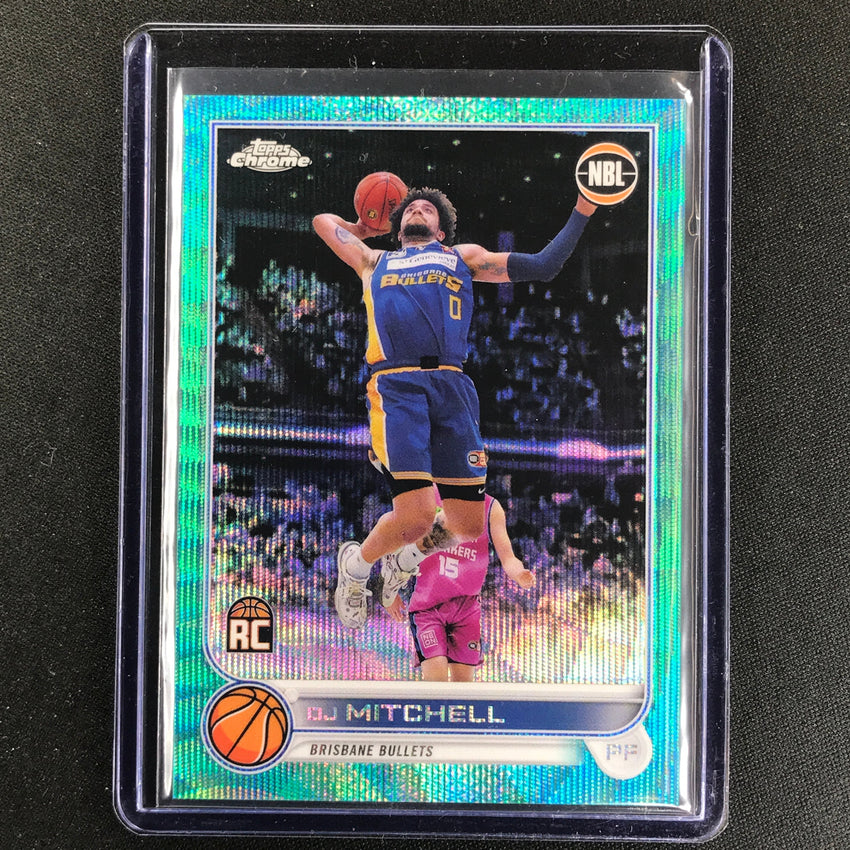 2022-23 Topps Chrome NBL DJ MITCHELL Rookie Aqua Wave /199 #18