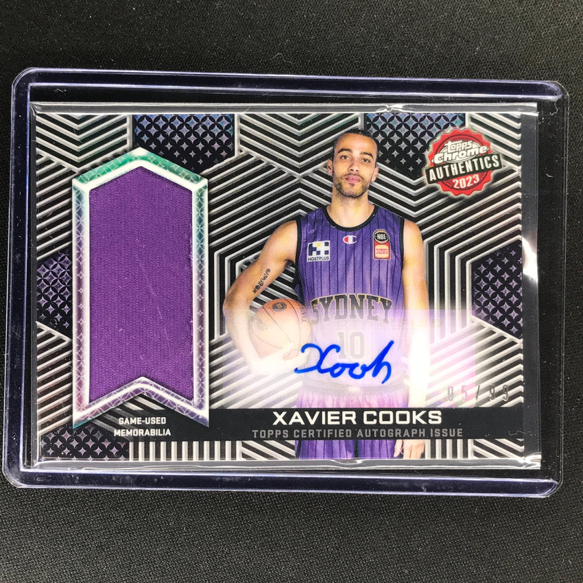 2022-23 Topps Chrome Nbl Xavier Cooks Authentics Relics Jersey Auto 5/99