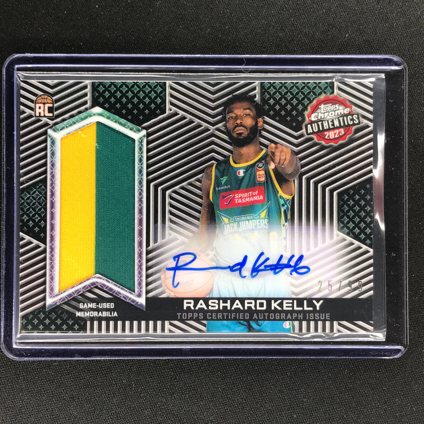 2022-23 Topps Chrome Nbl Rashard Kelly Authentic Relics Rookie Jersey Auto 25/99