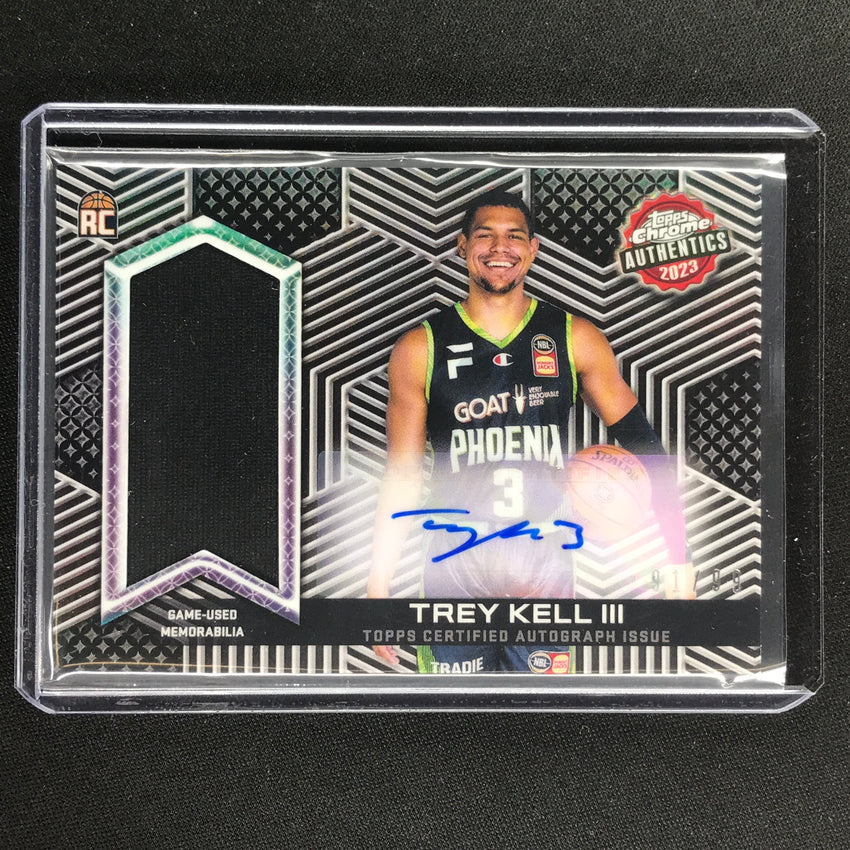 2022-23 Topps Chrome Nbl Trey Kell Iii Authentic Relics Rookie Jersey Auto 91/99