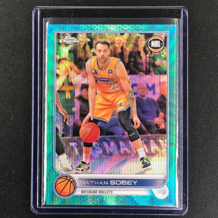2022-23 Topps Chrome Nbl Nathan Sobey Aqua Wave /199 No 19