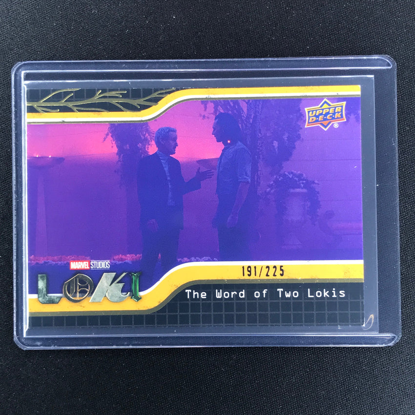 2023 Loki Season 1 THE WORD OF TWO LOKIS Base Yellow /225 #54