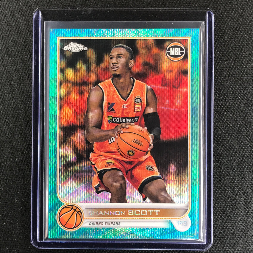 2022-23 Topps Chrome Nbl Shannon Scott Aqua Wave /199 No 24