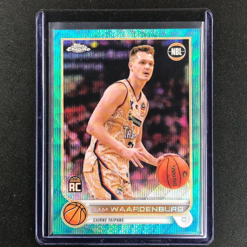2022-23 Topps Chrome Nbl Sam Waardenburg Rookie Aqua Wave /199 No 30