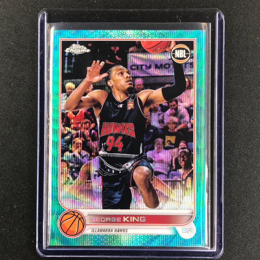 2022-23 Topps Chrome Nbl George King Aqua Wave /199 No 36