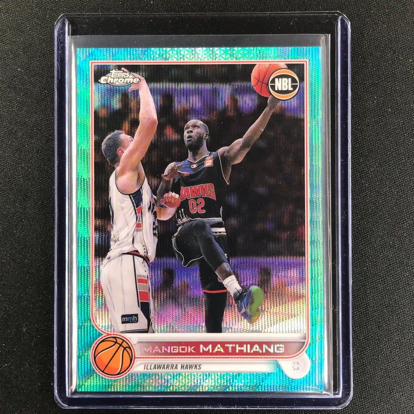 2022-23 Topps Chrome NBL MANGOK MATHIANG Aqua Wave /199 #37