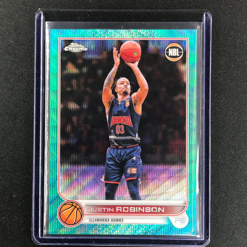 2022-23 Topps Chrome NBL JUSTIN ROBINSON Aqua Wave /199 #39
