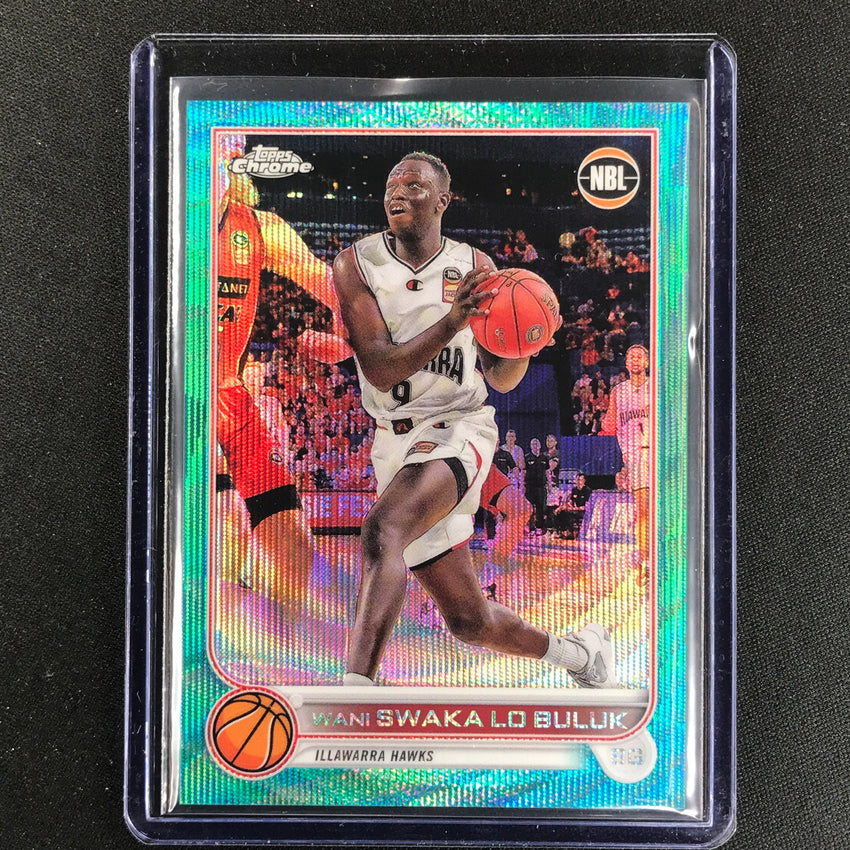 2022-23 Topps Chrome Nbl Wani Swaka Lo Buluk Aqua Wave /199 No 40