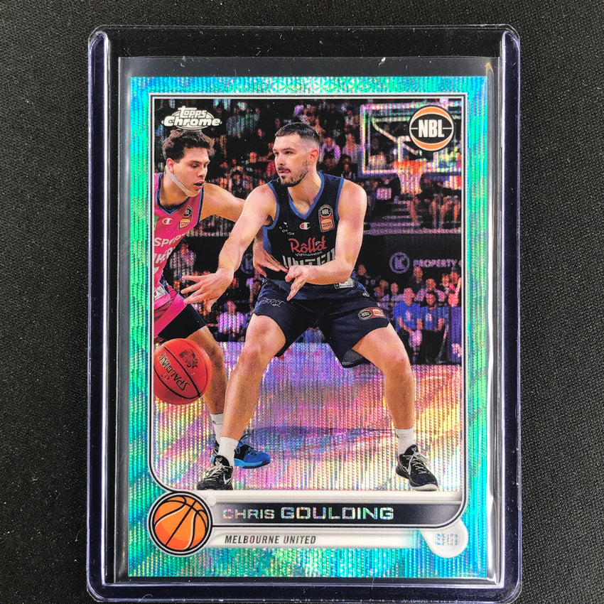 2022-23 Topps Chrome Nbl Chris Goulding Aqua Wave /199 No 43