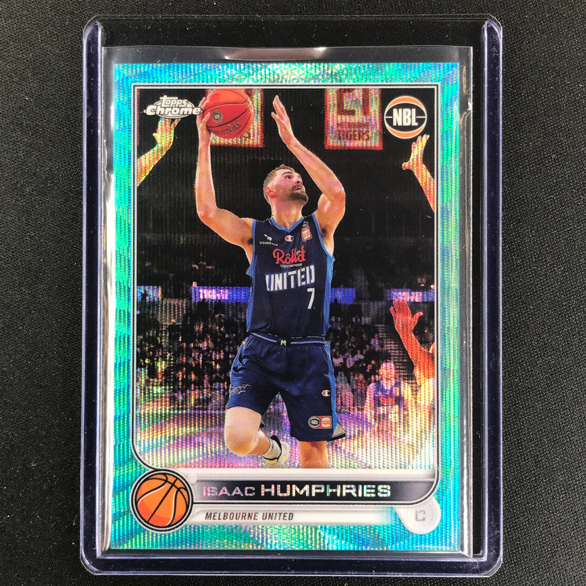 2022-23 Topps Chrome Nbl Isaac Humphries Aqua Wave /199 No 44