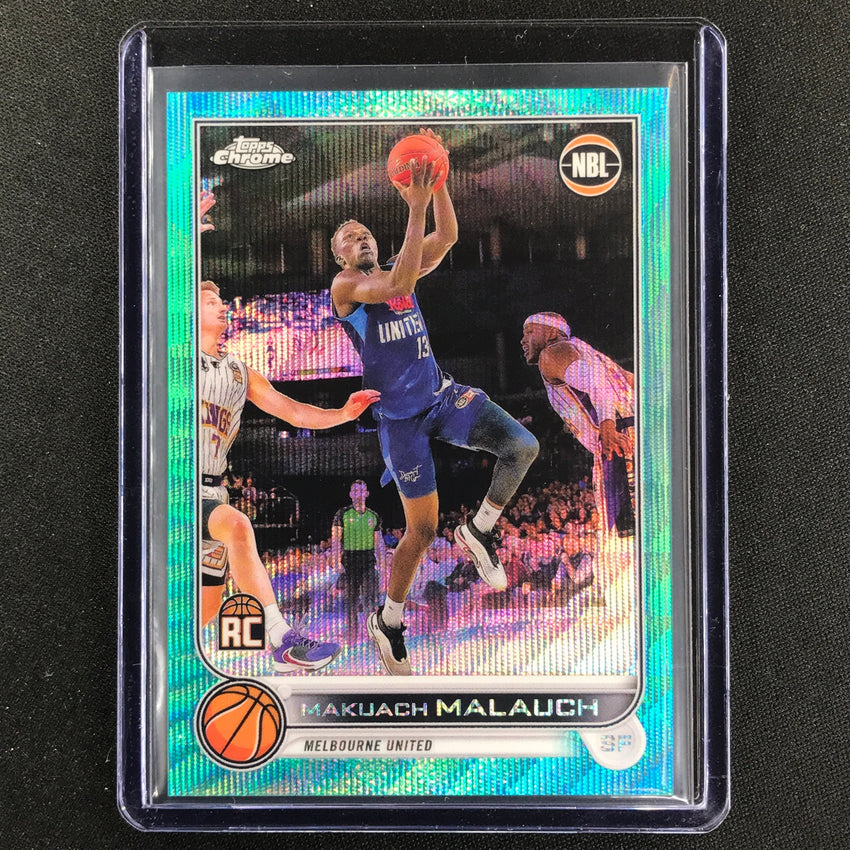 2022-23 Topps Chrome NBL MAKUACH MALAUCH Rookie Aqua Wave /199 #46