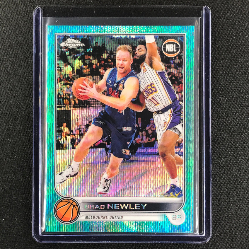 2022-23 Topps Chrome Nbl Brad Newley Aqua Wave /199 No 47