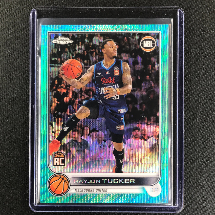 2022-23 Topps Chrome NBL RAYJON TUCKER Rookie Aqua Wave /199 #48
