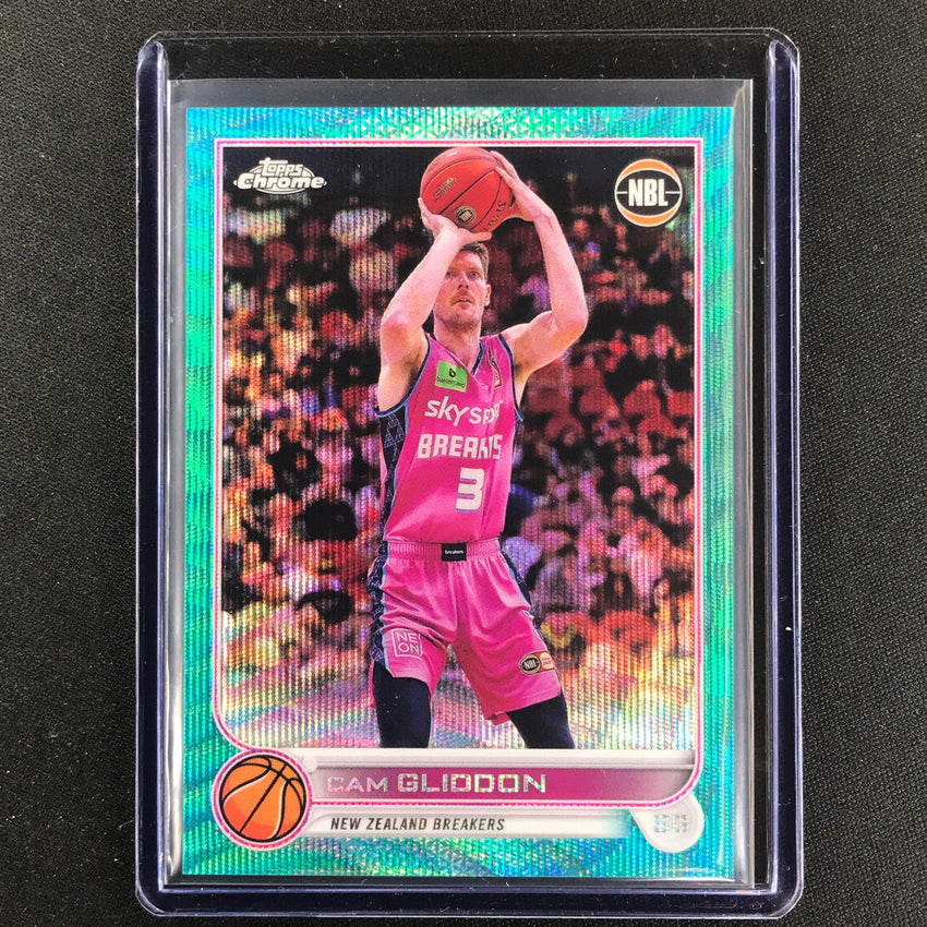2022-23 Topps Chrome NBL CAM GLIDDON Aqua Wave /199 #57
