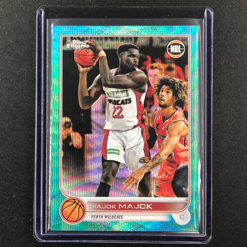 2022-23 Topps Chrome Nbl Majok Majok Aqua Wave /199 No 62